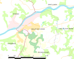 Poziția localității Saillat-sur-Vienne