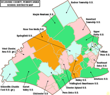 Karte von Delaware County Pennsylvania School Districts.png