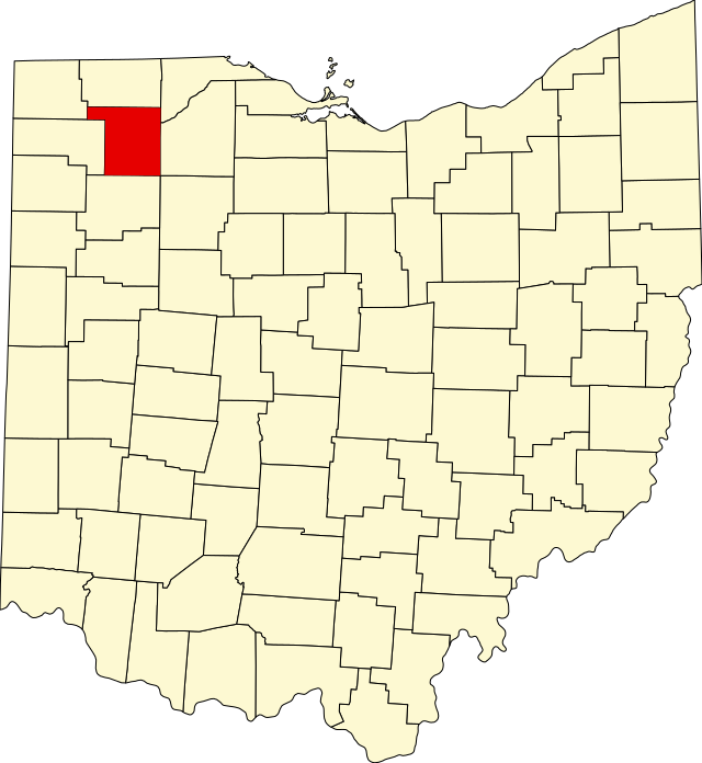 Map of Ohio highlighting Henry County