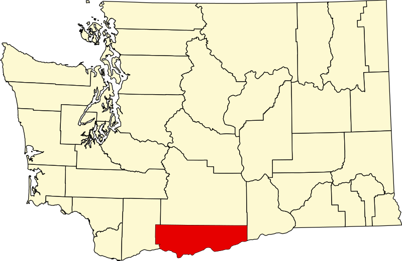 صورة:Map of Washington highlighting Klickitat County.svg