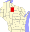 Kort over Wisconsin, der fremhæver Price County.svg