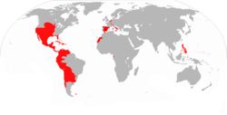 Location of Spanish Empire