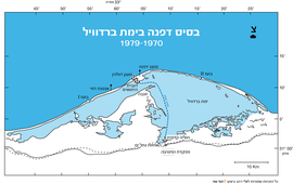 מפה של בסיס דפנה וימת ברדוויל. היכן שמופיע "בסיס דפנה" נמצא הר קסיוס.