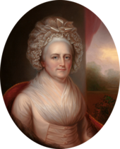 Martha Washington by Rembrandt Peale, circa 1856, based on a portrait by his father, Charles Willson Peale Martha Washington by Rembrandt Peale c1856.png