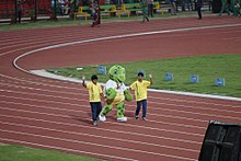 Mascot Olly during the opening ceremony of 22nd Asian Athletics Championships in Bhubaneswar. Mascot Olly.jpg