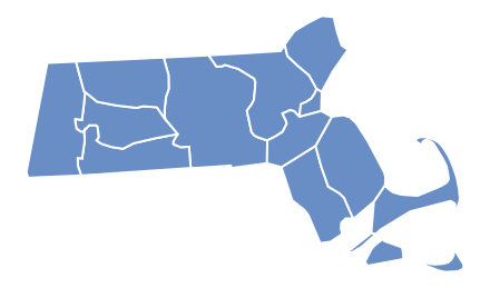 Massachusetts results by county Massachusetts Election Results by County, all Democratic.svg