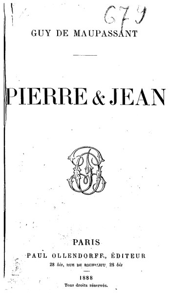 Fichier:Maupassant - Pierre et Jean, Ollendorff, 1888.djvu