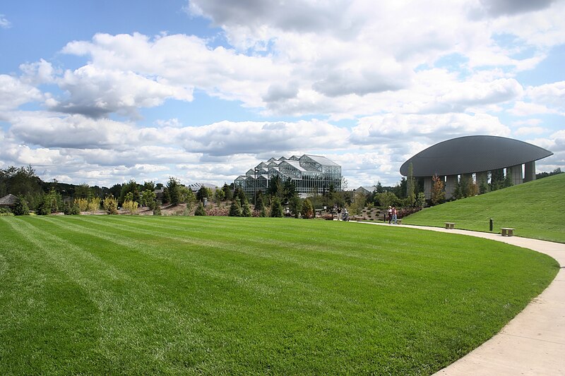 File:Meijer Gardens Landscape with Conservatory.jpg