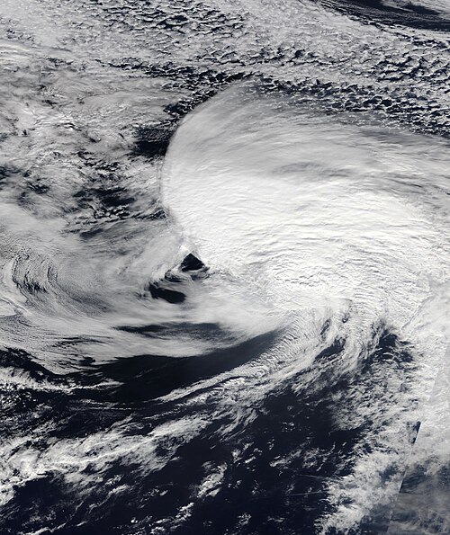 Michael as a hurricane-force extratropical cyclone on October 13