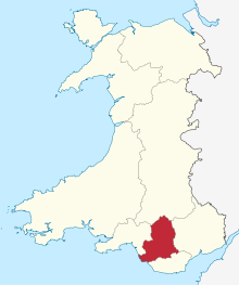 Mid Glamorgan location within Wales Mid Glamorgan Preserved County in Wales.svg