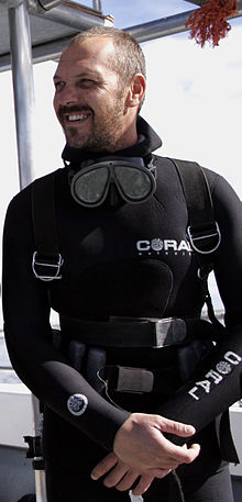 Mike Rutzen Prepares to Dive With A Great White Shark for a nature documentary. Mike coral.jpg