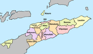 Citizen and foreign victims are sex trafficked into and out of the municipalities of East Timor. They are raped and physically and psychologically harmed in locations within these administrative divisions. Municipalities of Timor-Leste.png