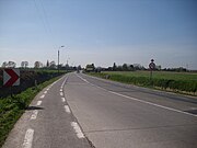 De weg op een Middeleeuws tracé tussen Brakel en Oudenaarde