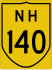 National Highway 140 marker