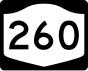 New York State Route 260 işaretçisi