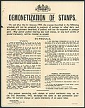 Thumbnail for Postage stamp demonetization