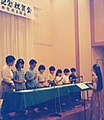 百年記念礼拝：日曜学校生徒のハンドベル演奏