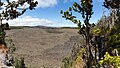 English: Napau Crater with Puʻu ʻŌʻō volcanic cone in the background in the Hawaiʻi Volcanoes National Park
