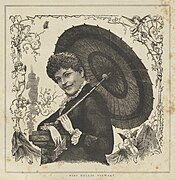 Portrait of Miss Nellie Stewart, from the cover of The Australian Graphic, 23 February 1884.