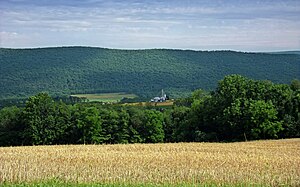 Montagna di Nescopeck nella borgata principale, contea di Columbia, Pennsylvania