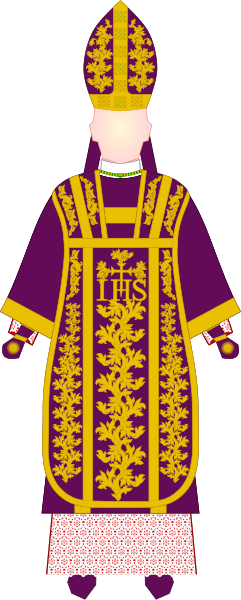 File:Obispo revestido de morado.svg