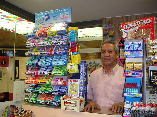 Orbit Gum for sale at a stand in Barcelona, Spain (March 2007).