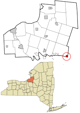 Localização no condado de Oswego e no estado de Nova York.