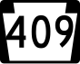 Pennsylvania Route 409 marker