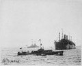 Navires de guerre américains au large de Brest le 13 décembre 1918