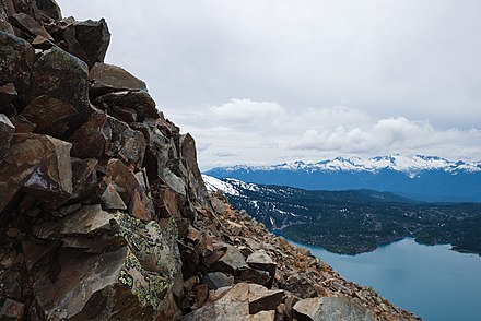 Panorama Ridge seen from above Lake Garibaldi