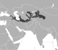 Área de distribución del tigre del Caspio