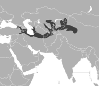 Distribución orixinal do tigre do Caspio