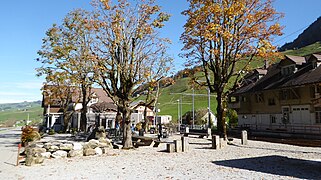 Park neben dem Bahnhof Wasserauen