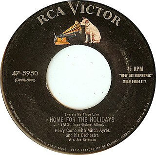 <span class="mw-page-title-main">Home for the Holidays (song)</span> 1954 single by Perry Como with Mitchell Ayres and His Orchestra