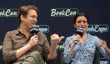 Pete Holmes and Jenny Slate at BookExpo (05583).jpg