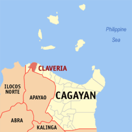 Claveria na Cagayan Coordenadas : 18°36'22"N, 121°4'56"E