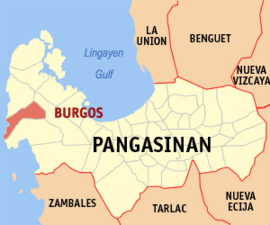 Burgos na Pangasinan Coordenadas : 16°2'47.29"N, 119°51'24.41"E