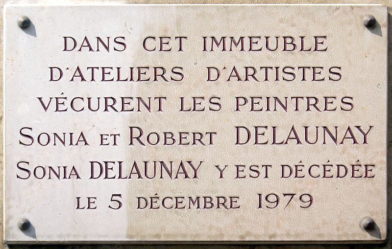 File:Plaque Sonia et Robert Delaunay, 16 rue de Saint-Simon, Paris 7.jpg