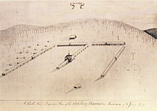 John Lillie drawing of the Pluckemin Cantonment 1779