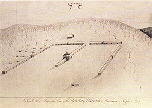 John Lillie drawing of the Pluckemin Cantonment 1779