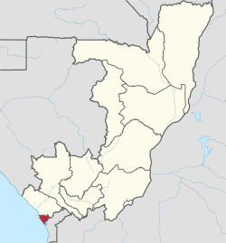コンゴ共和国内のポワントノワールの位置の位置図