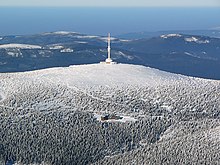 Relais de télévision au sommet du mont Praděd.