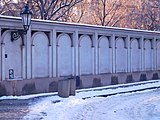 Praha - Josefov, U starého hřbitova - zeď Starého židovského hřbitova