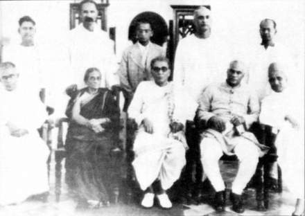 Prakasam as Premier of Madras Presidency in 1946 with Cabinet Colleagues, Former President of India V V Giri (right side).