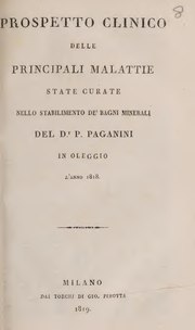 Thumbnail for File:Prospetto clinico delle principali malattie state curate nello stabilimento de' bagni minerali del Dr. P. Paganini in Oleggio l'anno 1818 (IA b31919649).pdf