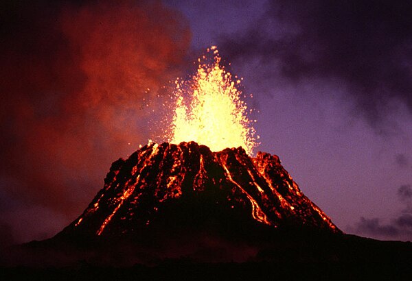 Kilauea is the most active shield volcano in the world. The volcano erupted from 1983 to 2018 and is part of the Hawaiian–Emperor seamount chain.