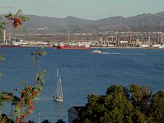 Raffineria di Milazzo e la zona industriale di Giammoro