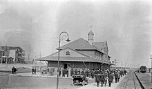 Railway station, 1920s Railway Station, Cochrane, Ontario (1920s).jpg