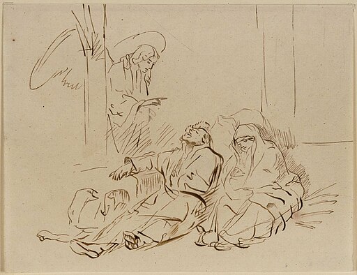 Rembrandt - copy - The Angel Appearing to Joseph in his Dream, 1731