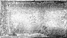 Ledger stone of Richard Chichester (d.1496) RichardChichester1496PiltonChurchDevon.JPG